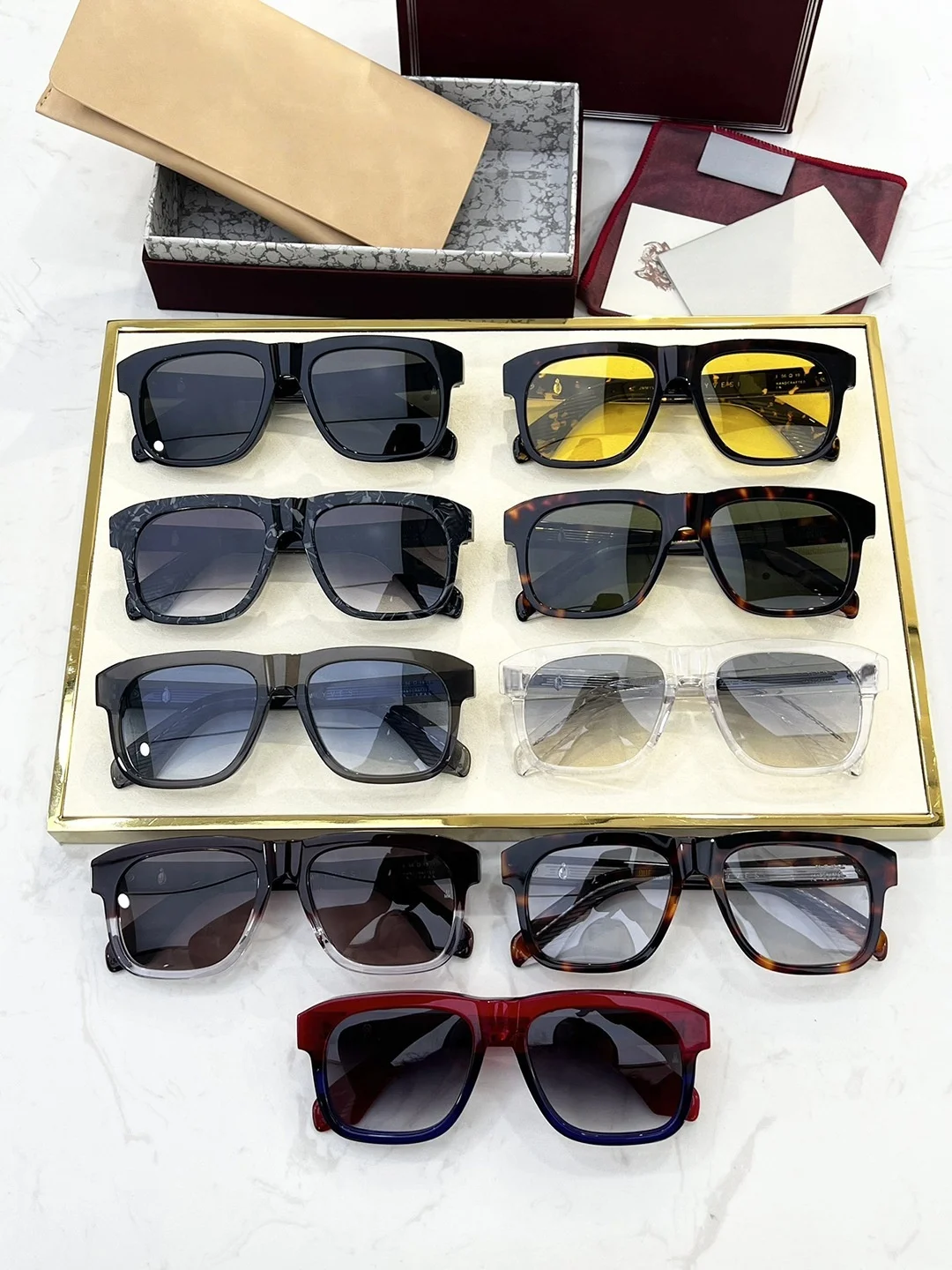 JMM YVES نظارات شمسية مصنوعة يدويًا عالية الجودة 2025 إطار مربع ريترو جديد UV400 نظارات عصرية فاخرة هادئة للجنسين #6