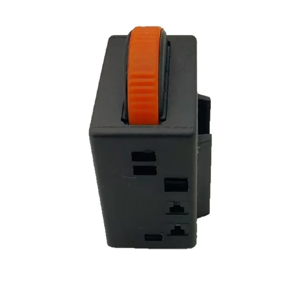 220V Electric Power Switch With Orange Knob For Polishing Machine And Grinder Tools Plastic Front For Ring Replacement Part