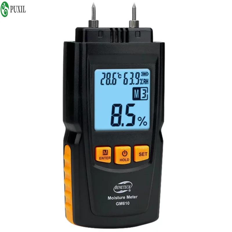 Digital LCD display wood moisture meter humidity tester portable wood moisture meter GM605