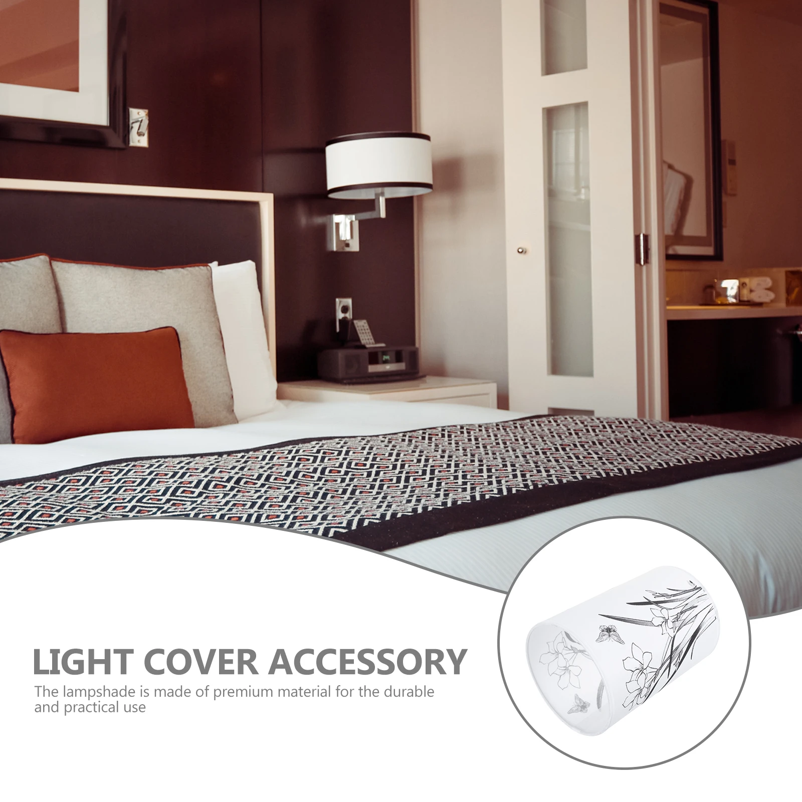 

Fabric Lampshade Shades for Floor Durable Wall Ceiling Light Hub Desk Cover Table