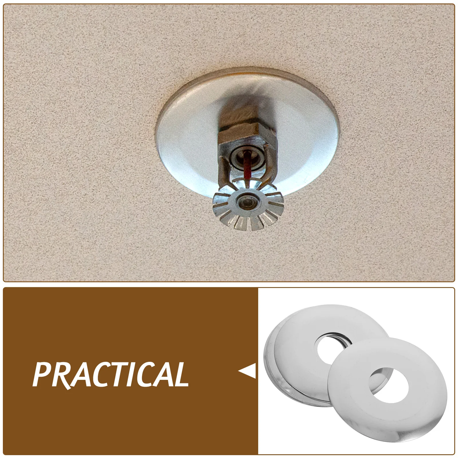 10 قطعة غطاء القرص واحد لوحة ل الرش النار 1/2 بوصة جدار فولاذي مقاوم للصدأ شنت Escutcheon استبدال غطاء الأنابيب #1