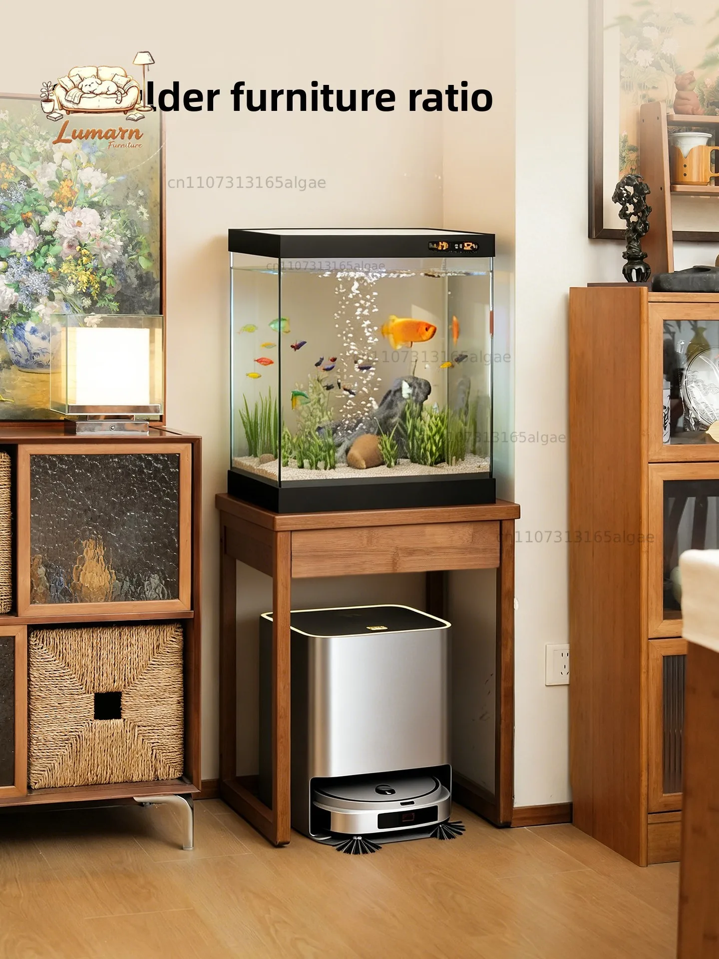 Sweeping robot shelf removable fish tank rack