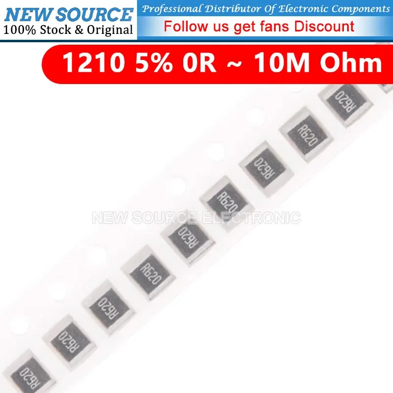 

100 шт. 1210 SMD чиповый резистор 5% 1/2 Вт 0R - 10M Ом 1K 10R 2R 100R 3,3 K 120R 1M 10K 47R 20R 4,7 K 22R 150R 0.1R 1R 5.1R 200R 36R