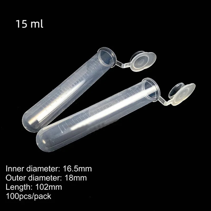 Tube à essai EP en plastique pour centrifugeuse de laboratoire, 0.1, 0.2, 0.5, 1.5, 2, 5, 7, 10, 15ml, tube PCR pour échantillons compilés,