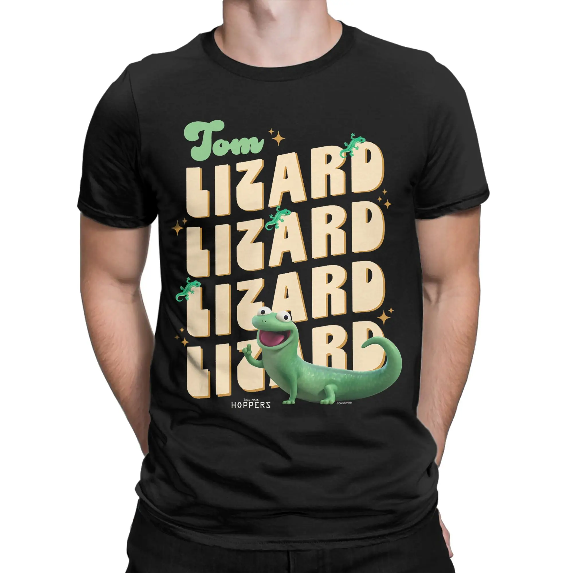 Men Hoppers Tom Lizard Retro Text T Shirts  Cotton Clothing Funny Short Sleeve Round Neck Tees Birthday Present T-Shirts