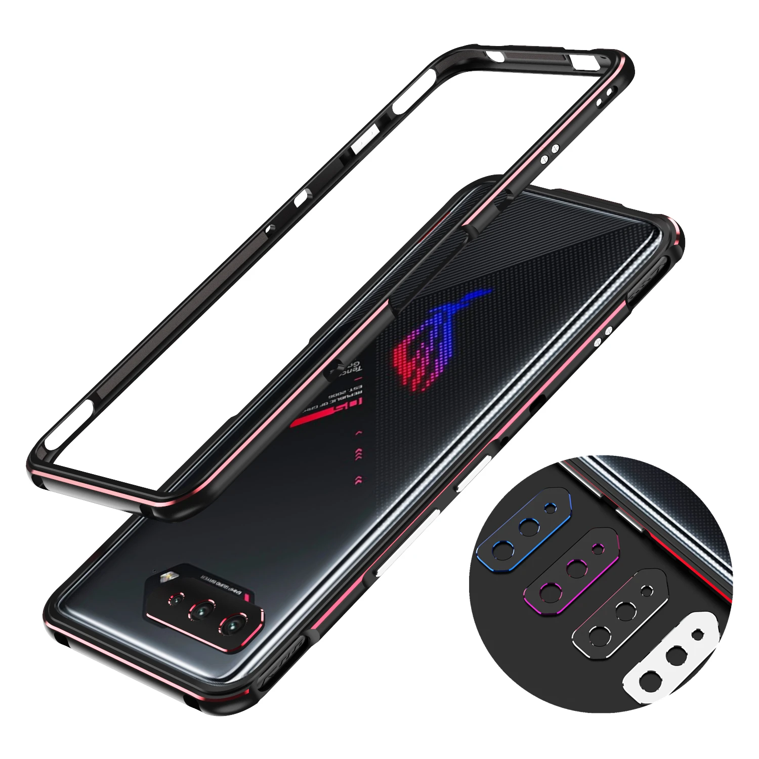 

Роскошный чехол-бампер для ASUS ROG Phone 5 3 2 6 Pro ROG5 Phone3 + (1 стеклянная пленка + 1 мягкая задняя пленка)