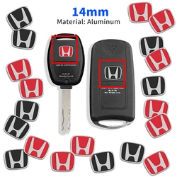 13mm 5/10pcs Car Remote Key Sticker Aluminum Emblem Decoration For Honda Civic City Accord Odyssey Spirior CRV Hrv Jazz CBR HR-V