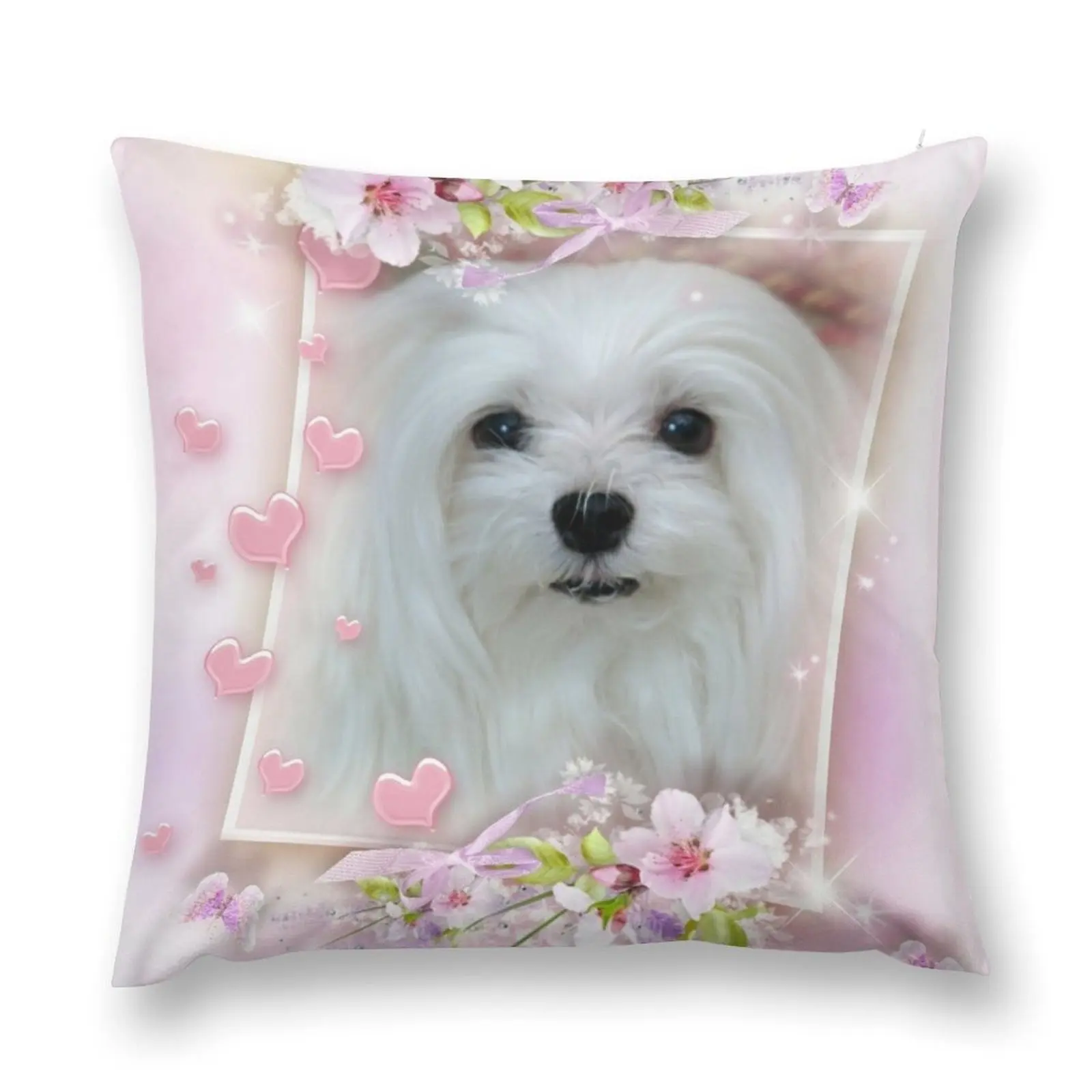 Snowdrop the Maltese Throw Pillow christmas decorations for home 2025 Cushion Cover Christmas Covers pillow