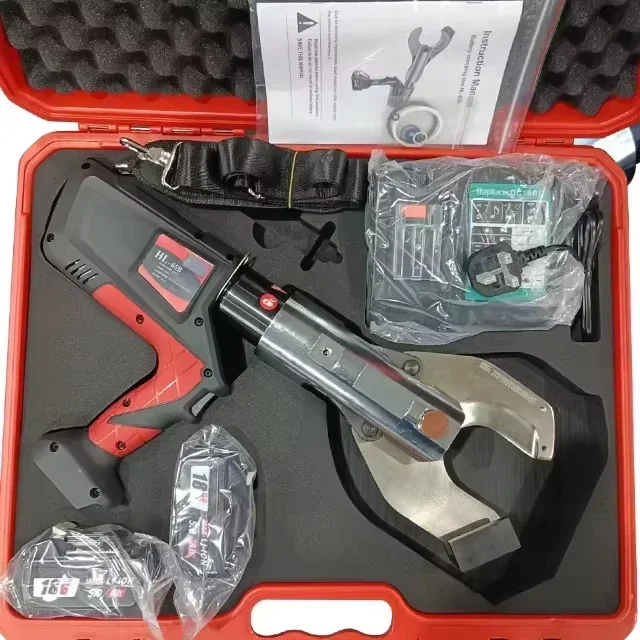 HL-65B قاطع الكابلات الهيدروليكية الكهربائية بطارية لاسلكية تعمل بالطاقة الفولاذ المقاوم للصدأ 70 مللي متر أداة القطع المدرعة للتجعيد