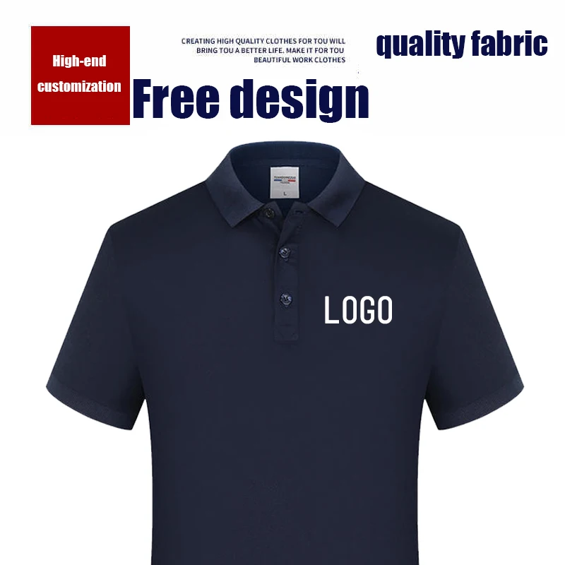 Cotton POLO customized LOGO Sports Polo Casual New single-breasted pullover Men POLO Shirt Man Top Short Sleeve Unisex LS-S500