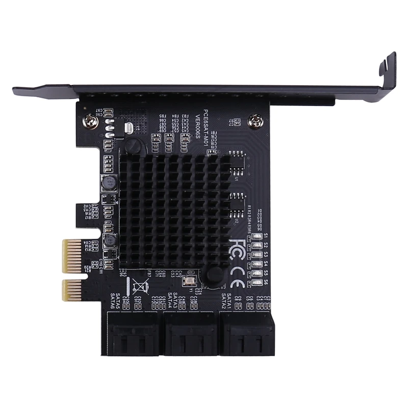 Top-6-Port SATA III Pcie Card, Pcie SATA III Controller Card To 6GB/S Internal Adapter Converter PCI SATA 3.0 Expansion Card