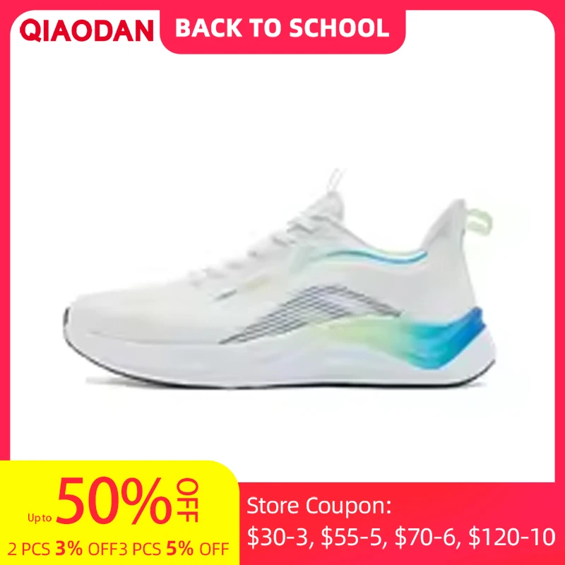 

QIAODAN ChiFeng Men's 2025 Running Shoes Teenage Lightweight Thick Mesh Breathable Shock-absorbing Trainning Shoes XM15240203