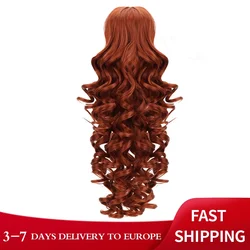 Free Beauty Long Wavy Synthetic Brown Black Wine Red Ombre 18