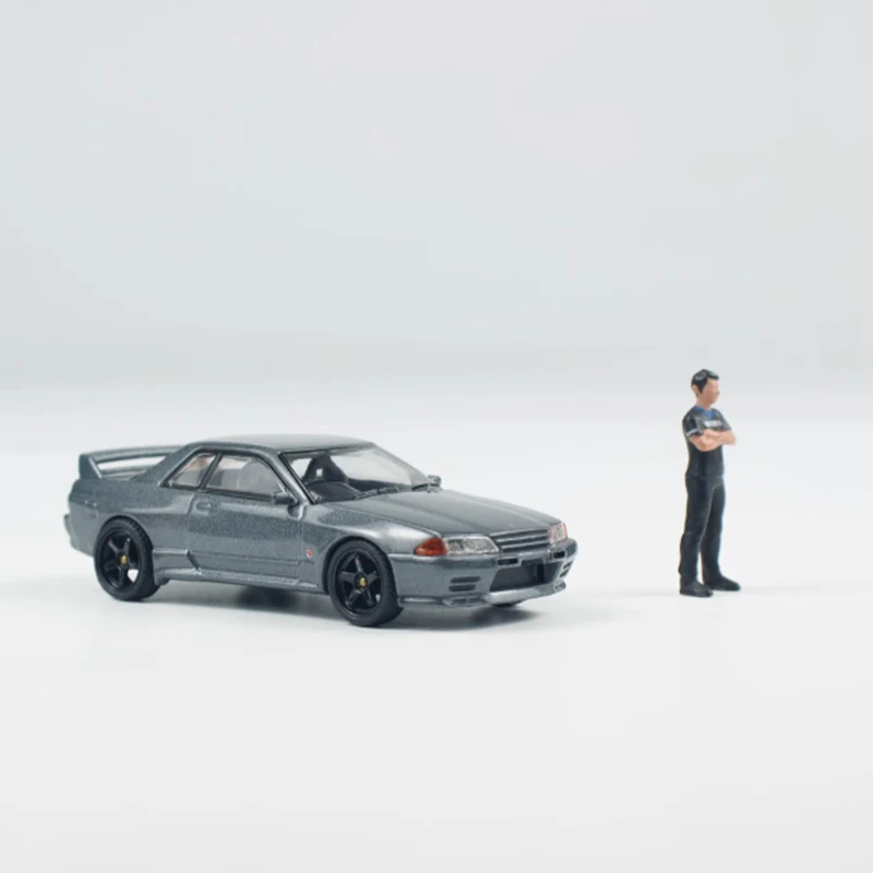 Modelo de aleación GTR R32 Original a escala 1:64, simulación de decoración clásica, pasatiempos, recuerdos, colección de regalos, exhibición estática