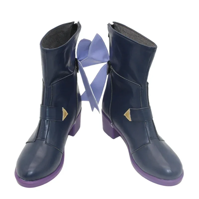 Shirogane Noel Cosplay Schuhe PU Leder Schuhe Halloween Karneval Stiefel Vtuber Cosplay Prop Nach Maß