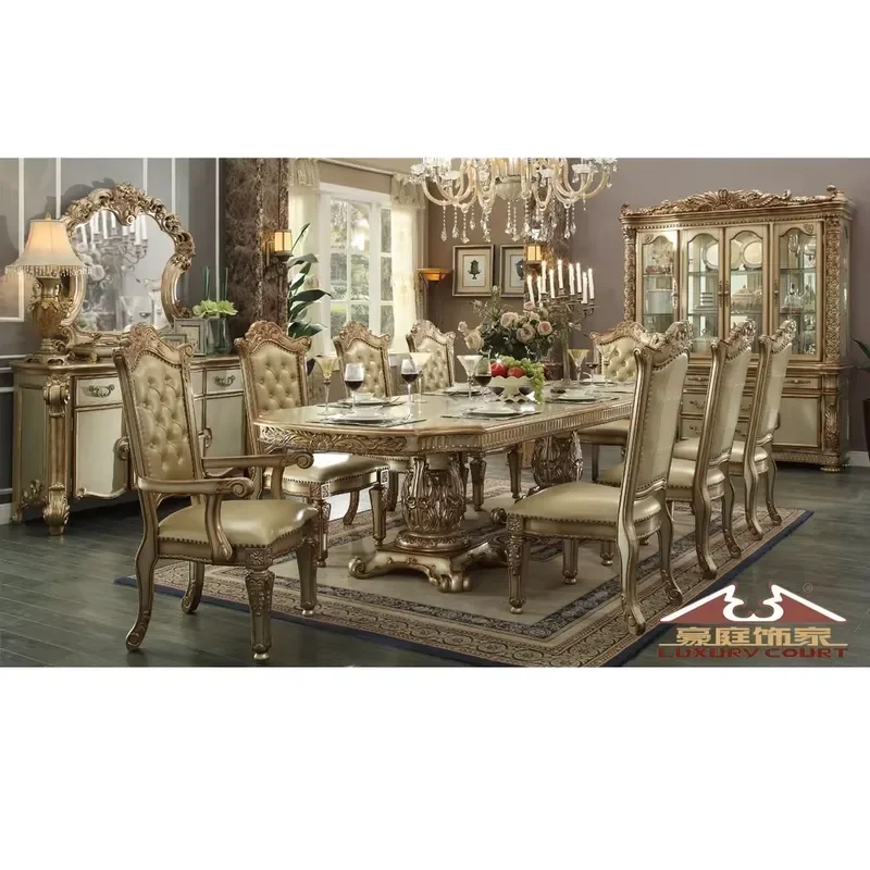 Longhao Furniture Modern Dining Room Furniture Designs Wooden Dinner Restaurant Dinning Table and Chairs Set
