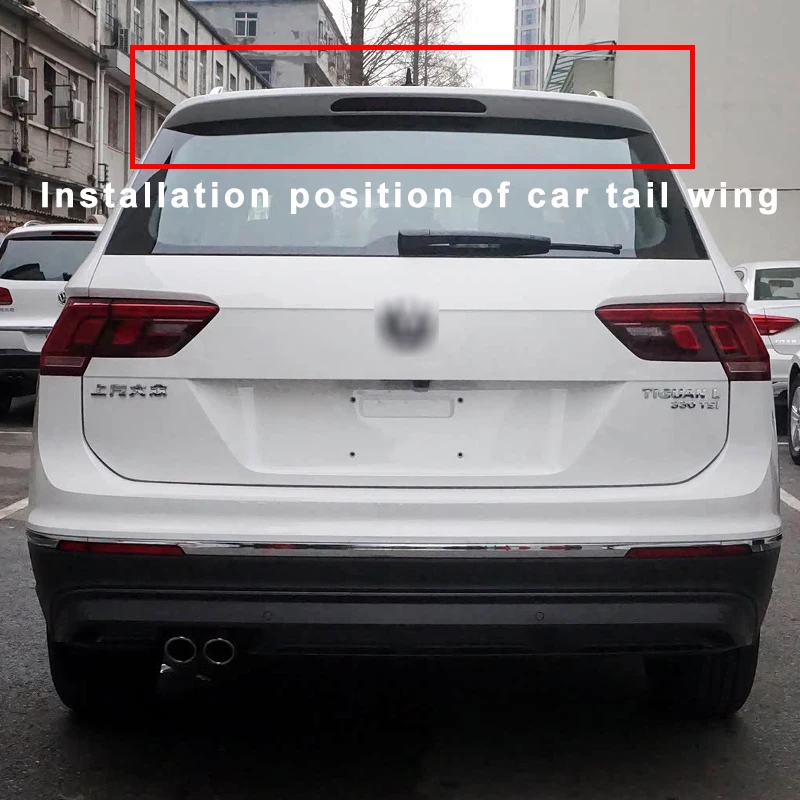 

Car Spoiler Rear Window Roof Auto Spoiler Wing Body Kit ABS Black Carbon Tuning Styling Accessories For VW Tiguan 2010-2017