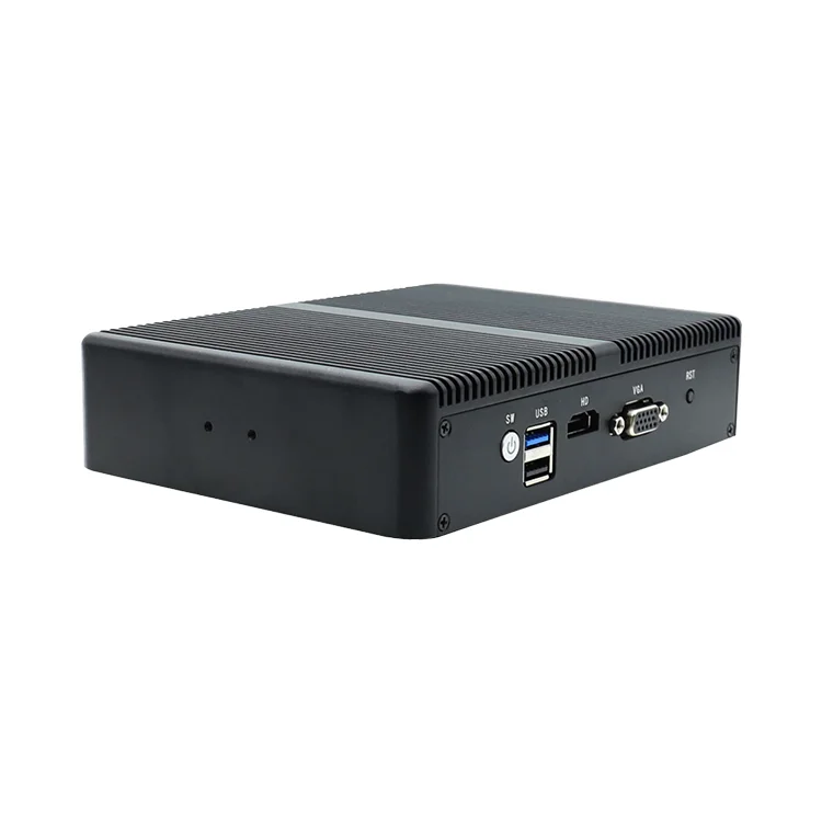 N2840 Dual LAN 2*COM VGA/HD-MI Display Win7/11 Wifi Embedded Fanless Mini PC HD Graphics Industrial Computer Used