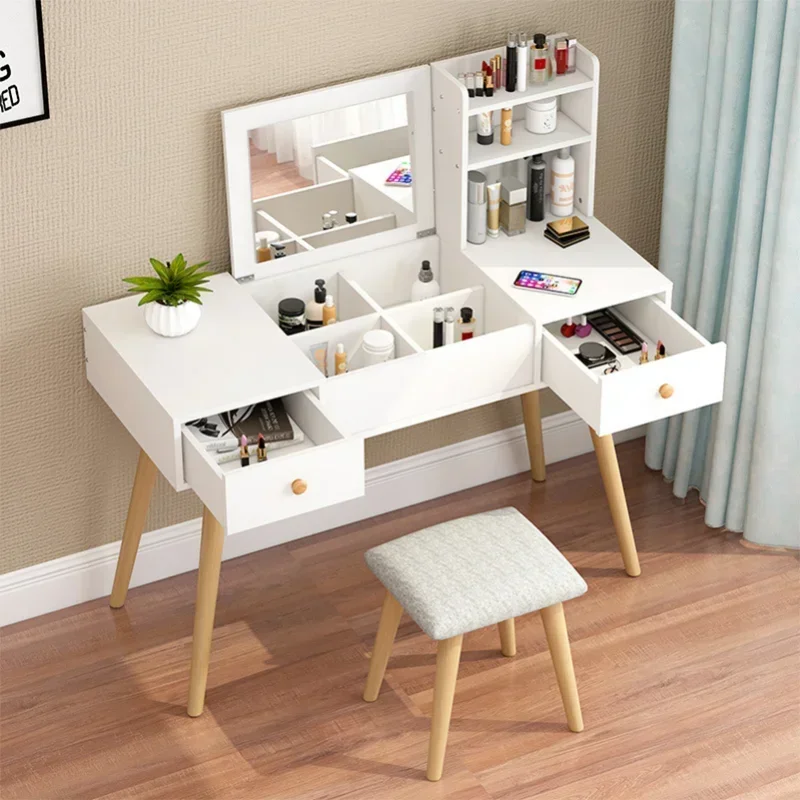 

Nordic Corner Dressing Table Mirror Bedroom Small Apartment Simple Makeup Table Modern Meubles De Chambre Bedroom Furniture