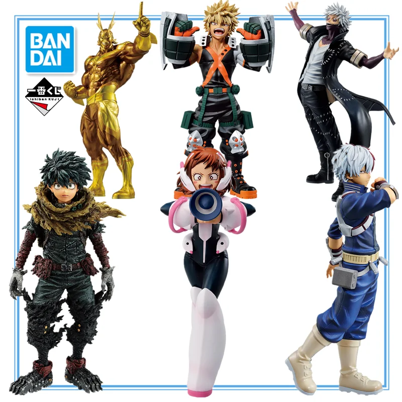 

In Stock My Hero Academia Bandai Midoriya Izuku All·Might Bakugou Katsuki Todoroki Shoto Anime Figure PVC Boxed Model Dolls Toy