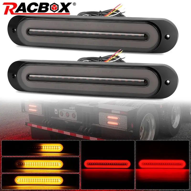 3 in 1 LED Tail Light 68led Rear Brake Stop Lamp Dynamic Flowing Turn Signal Lamp DRL Running Light 12-24V For Car Truck Trailer