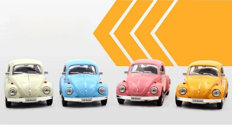 1:36 1967 Volkswagen Beetle Toy Car For Children RMZ CiTY Diecast Miniature Model Pull Back Collection Gift For Kid Boys