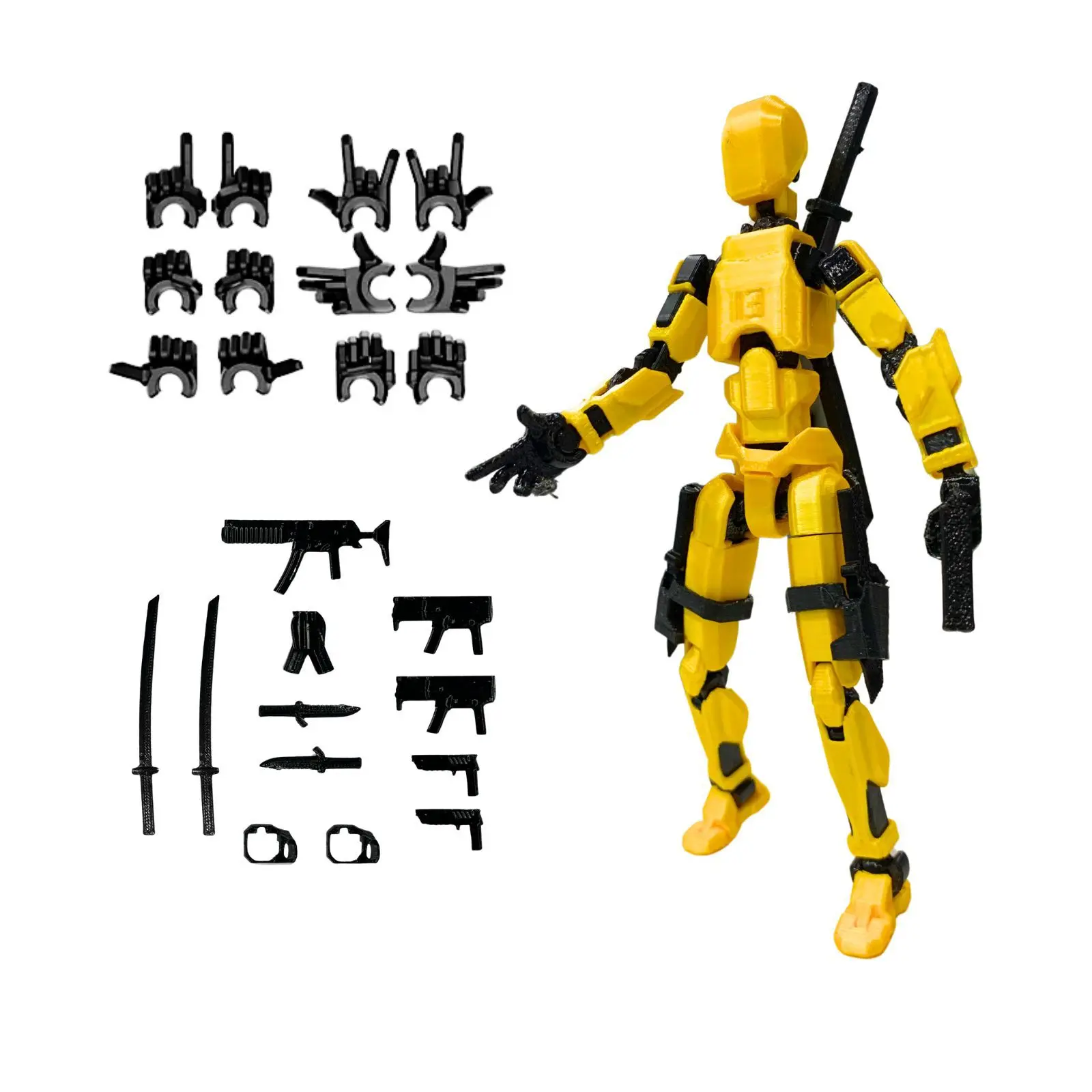 Com lotes de acessórios brinquedos imprimíveis 3d boneca da sorte multi-articular figura de ação móvel manequim boneca diy brinquedo decorativo de mesa