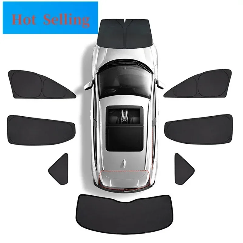 For Toyota Land Cruiser Prado 120 150 Black Full Light-proof Car Sun Shade Side Window Sun Visor UV Heat Protection Curtains