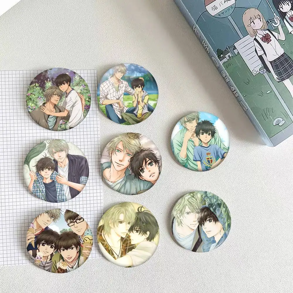 Anime Super Lovers Round Badge Creative Brooch Clothing Backpack Accessories Lapel Pin