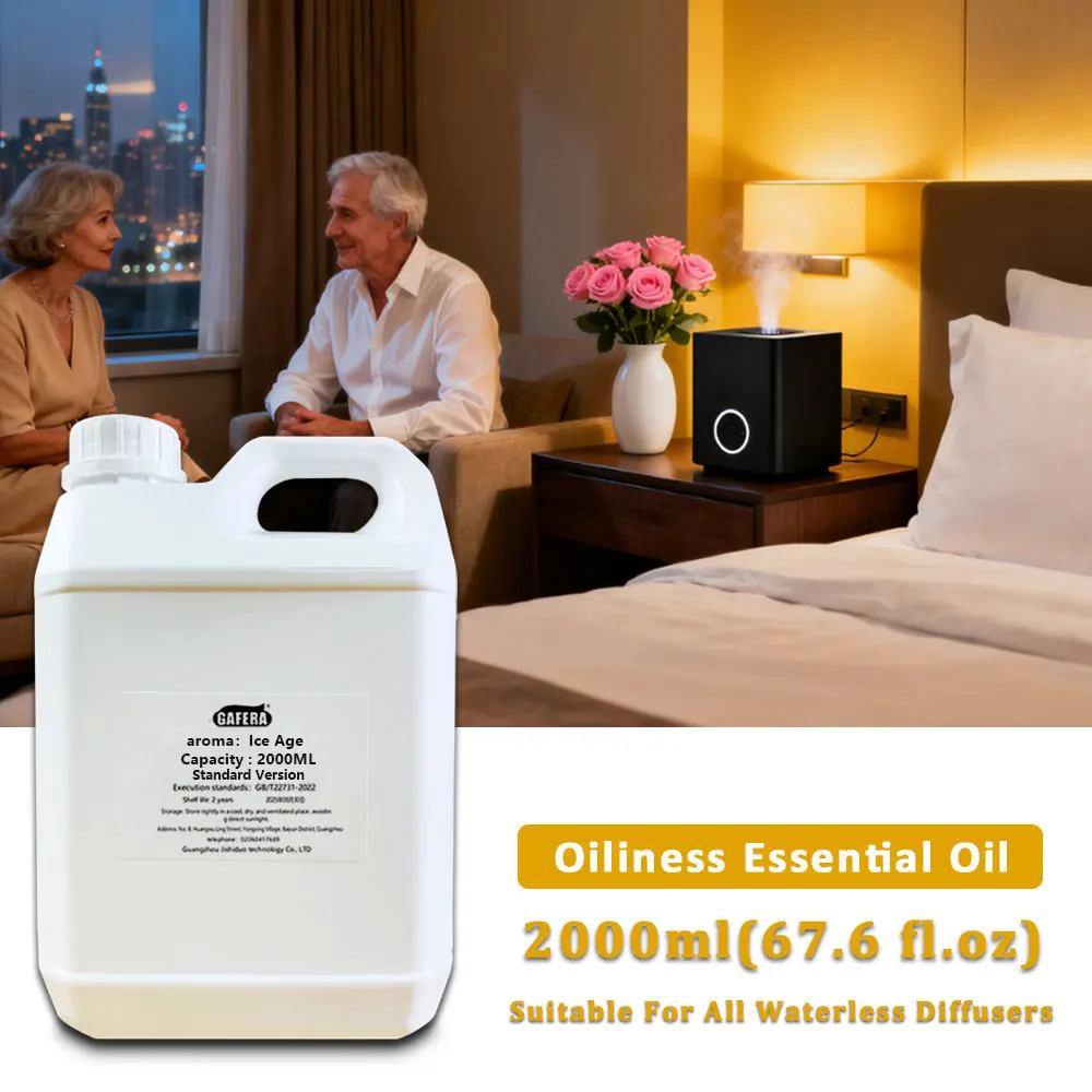 GAFERA 2000ML(67.6 fl.oz) Ice Age Aromatherapy Essential Oil - For All Waterless Diffuser, Fragrance Machine Replenish Aroma Oil