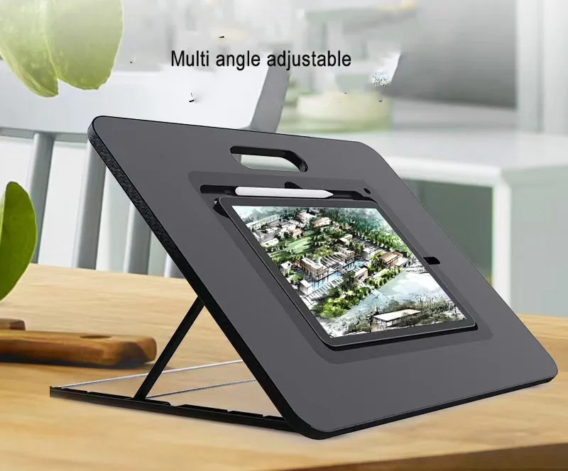 Portable Foldable Plastic Drawing IPad Holder Multi-Angle Adjustable Portable Tablet Desktop Stand for IPad