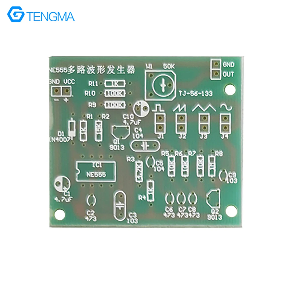 NE555 generatore di forme d\'onda multicanale triangolo sinusoidale onda quadrata dente di sega produzione di saldatura a circuito elettronico Kit