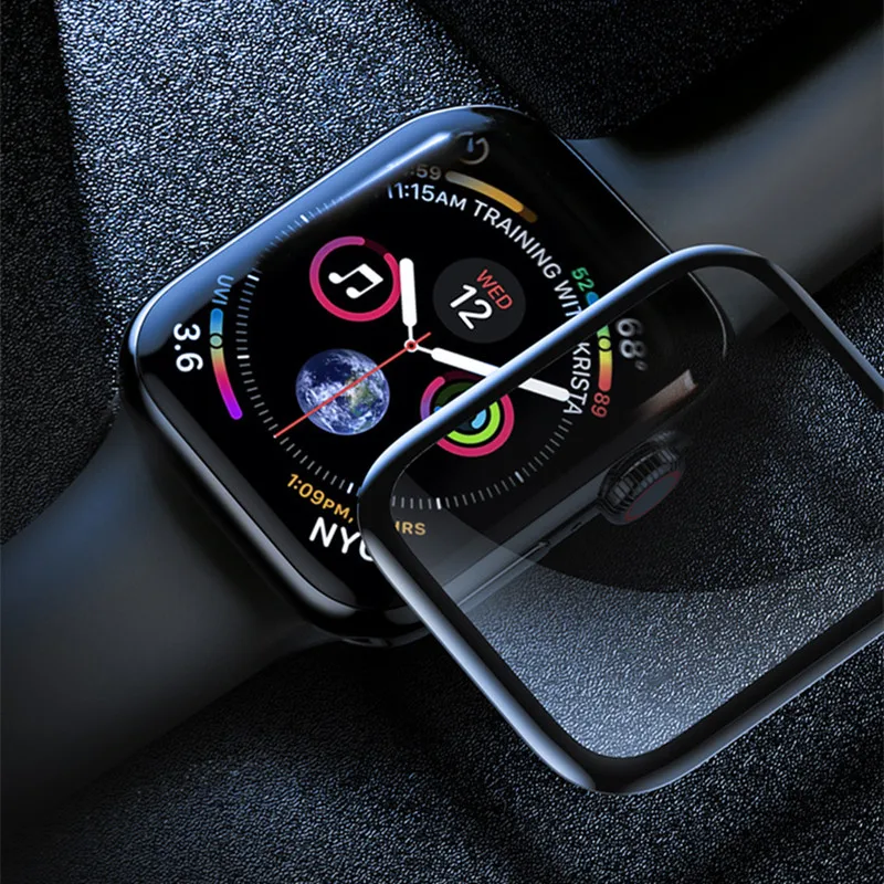 HD Protective Film For Apple Watch 44mm 45mm 40mm 41mm 42mm 38mm 3D Curved Screen Protector for Apple iWatch 7 SE 6 5 4 3 2 1 image 2