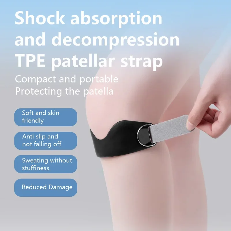 1 unidad/2 unidades Rodilleras de compresión acolchadas con correa ajustable para rótula, soporte deportivo suave para rótula, rodilla de saltador