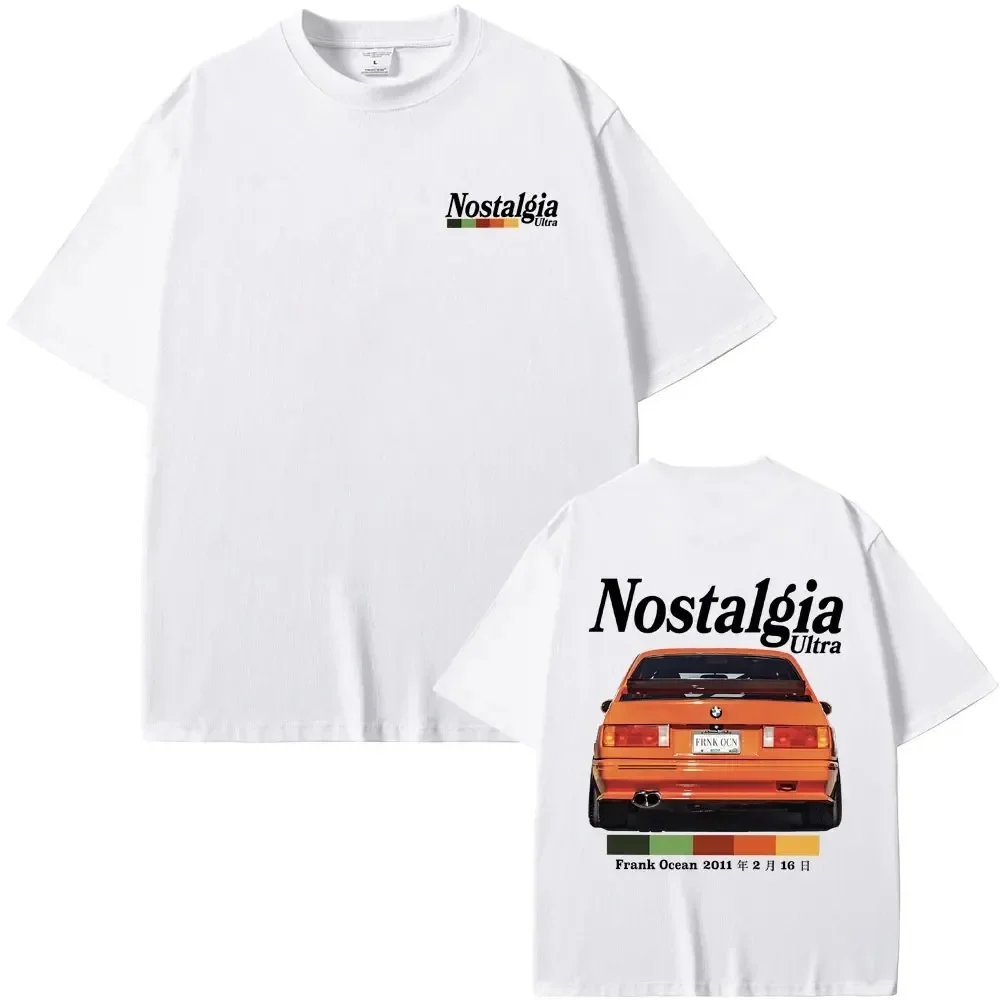 Summer Rapper Frank Nostalgia Ultra Graphic Tshirt Ocean Vintage T-shirts Blond Hip Hop T Shirt Short Sleeve Men's Streetwear