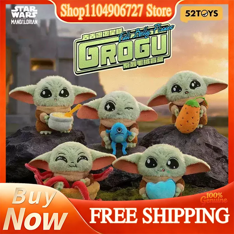 52TOYS Star Wars The Mandalorian Grogu Plush Blind Box Yoda Figure Trendy Toy Bag Pendant Gifts For Fans Adult Collectors