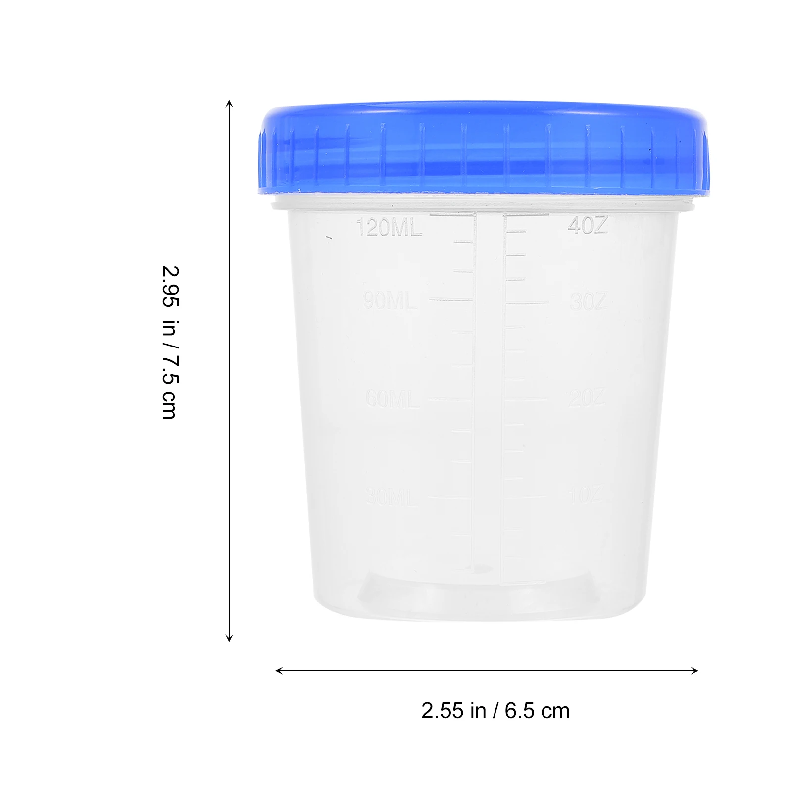 

15pcs 120Ml Graduated Measuring Cups Leak-Proof Specimen Containers For Laboratory Liquid Sample Urine Testing Teaching