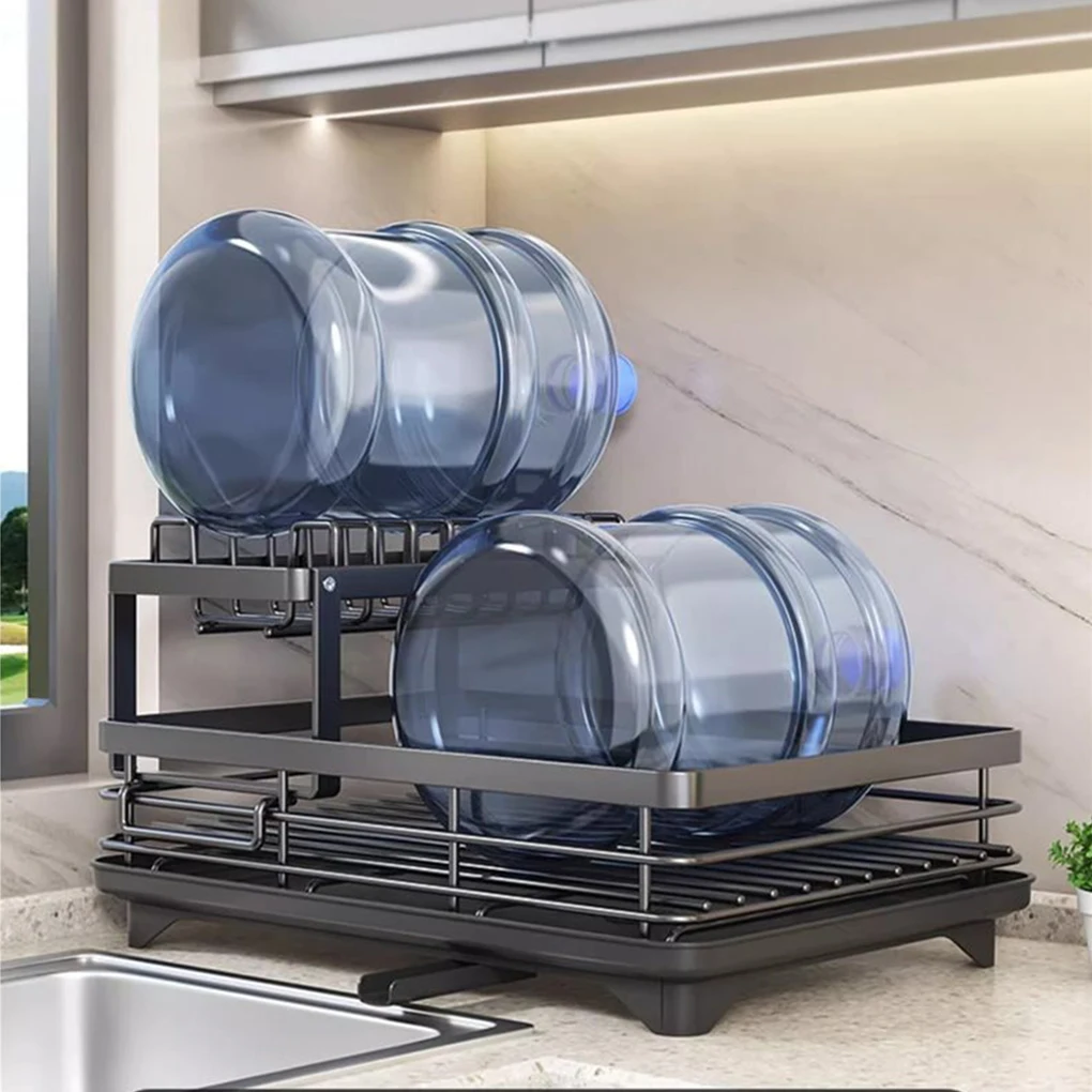 Multi-layer Storage Rack For Dishes With Cutlery Compartments Which Can Directly Drain Excess Water