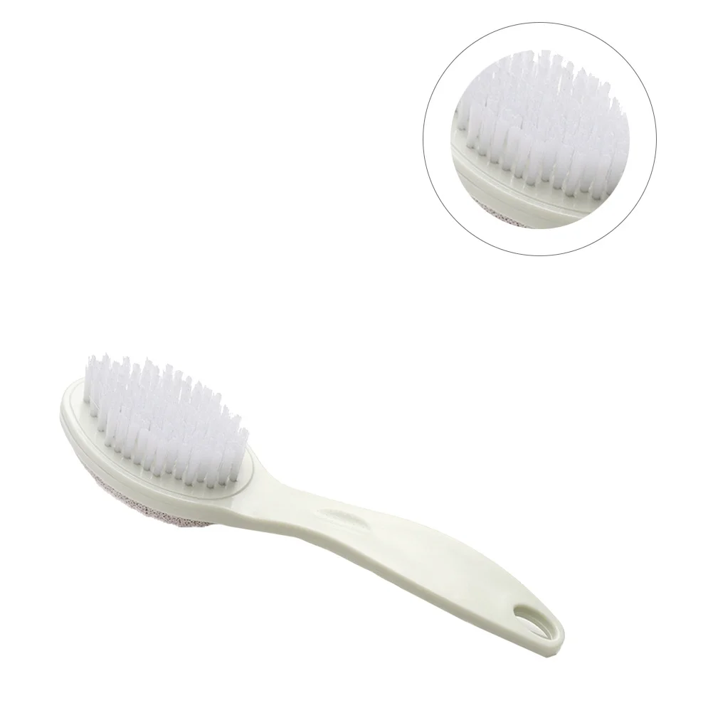 مزدوج الوجهين ملف القدم مزيل الجلد الميت الكالس أداة إزالة الصواميل حجر الخفاف باديكير فرك التقشير مقبض بلاستيكي ثقب معلق #2