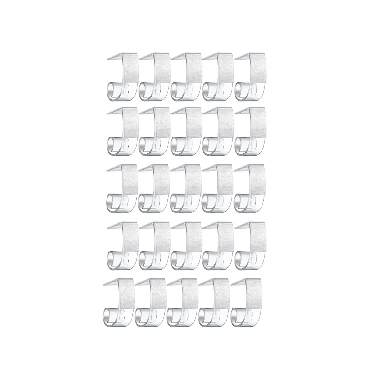 

25 Pieces Table Skirting Clips Plastic Tablecloth Clips with Hook and Loop for Meeting Party Indoor Outdoor Events