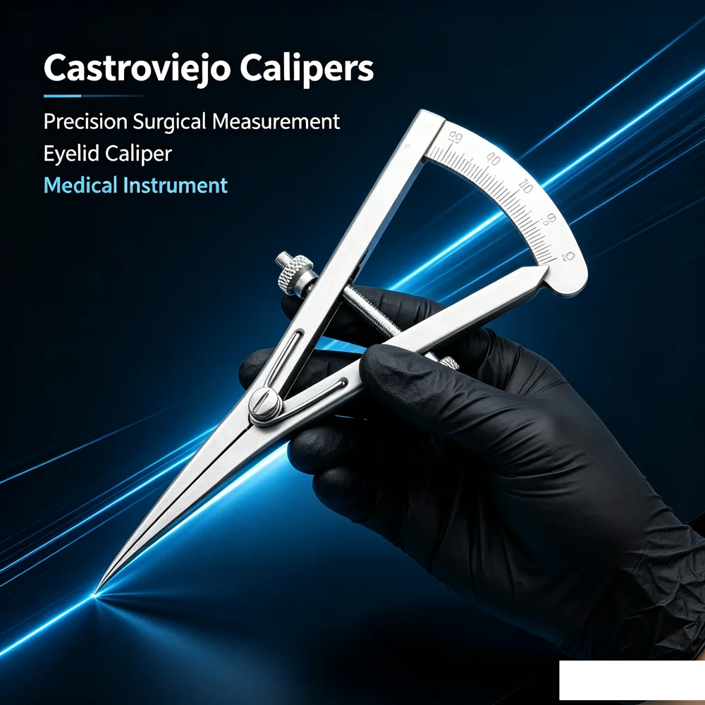 1PCS Castroviejo Eyelid Caliper Dental Surgical Ophthalmic Precision Medical Equipment for Eye Surgery