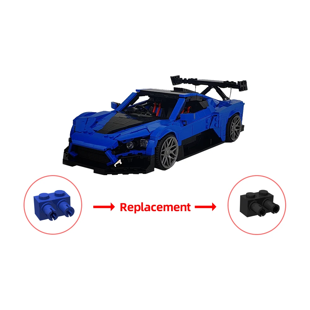 Gobricks Moc Zenvo TSR-S Supersport wagen DIY Modellbau steine Puzzle Stadt Sportwagen Bausteine Spielzeug Junge Geschenke Weihnachts geschenke