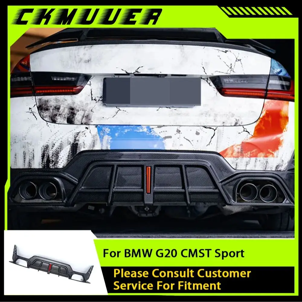 

Rear Bumper Spoiler Rear Lip Rear Spoiler For BMW G20 M3 CMST Sport 2023+ C Style Dry Carbon Fiber Body Kits Spoiler Guard FRP