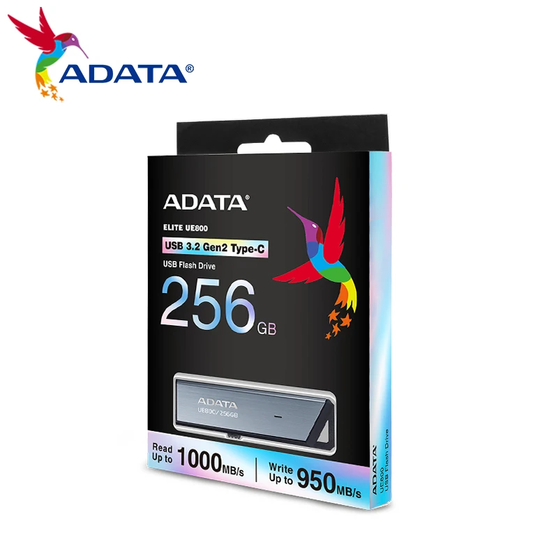 ADATA ELITE UE800 Type-C USB Flash Drive USB 3.2 Hard Disk 1TB 512GB 256GB 128GB High Speed Pen Drive Up to 1000Mb/s U Disk