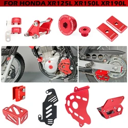 For Honda XR125L XR150L XR190L Chain Guide Slider Adjuster Sprocket Cover Crankcase Plug Brake Caliper Master Cylinder Guard XR