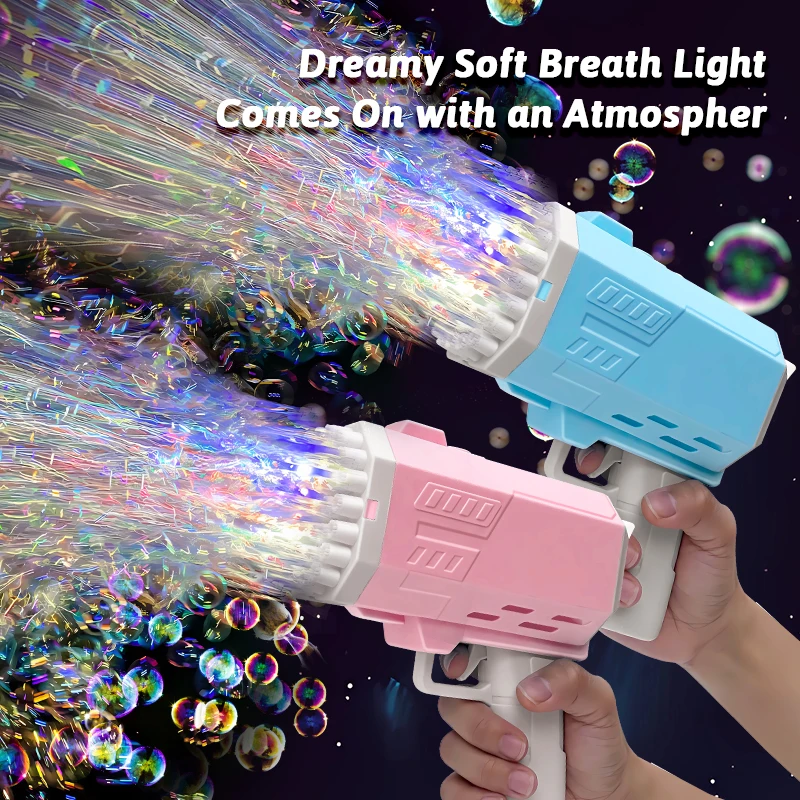 مسدس فقاعات محمول باليد ، آلة فقاعات ، كرة زفاف عيد ميلاد ، لعبة خارجية بدون بطارية ، 40 فتحة ، ماء فقاعات #4