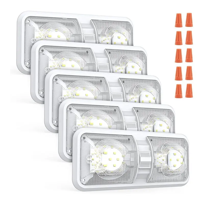

For RV For Inside Led Light- 5 Pack, Interior Ceiling Dome Lamp With On/Off Switch For Camper/Trailer/Boat