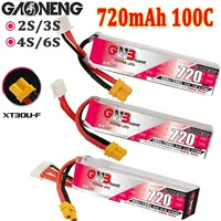 GNB 720mAh 2S/3S/4S/6S 100C 7.6V/11.4V/15.2V/22.8V Lipo Gaoneng Battery With XT30U-F Plug for RC FPV Racing Drone