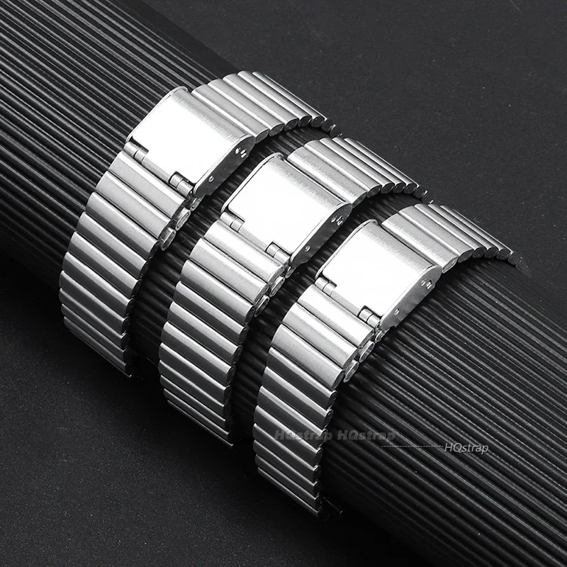 Universal Stainless Steel Watch Straps for Seiko Ultra-thin Metal Watch Band Men Women Bracelets 10 14mm 16mm 18 20mm Wristbelt