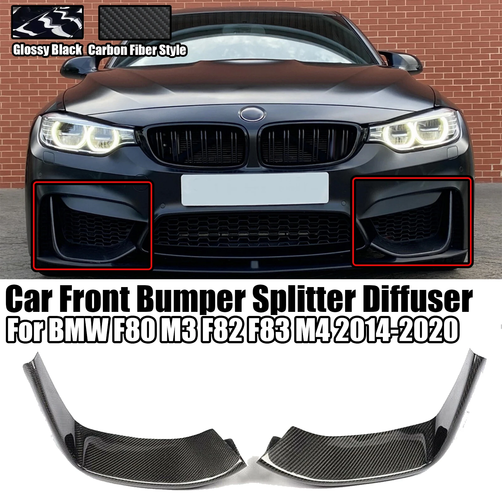 

2 шт., передний бампер для BMW F80 M3 F82 F83 M4 2014-2020